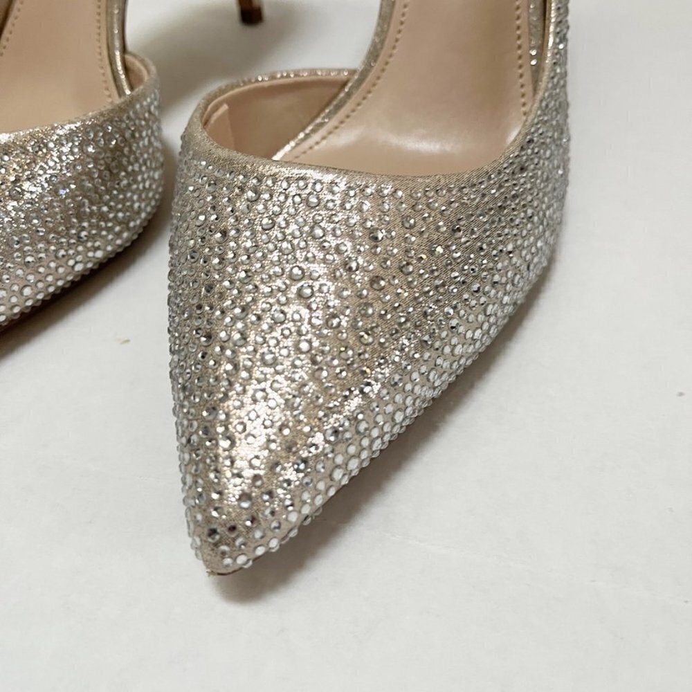 Essex Lane Women's El-Vera 2 High Heels Size 8.5M Soft Gold Shimmer Sand w/ Box - Picture 4 of 11